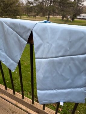 Susan Lazar unisex Silk Scarf in Light Blue